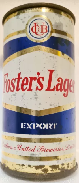 FOSTER'S LAGER EXPORT flat top beer CAN 13 1/3 FL OZ 37.9cls