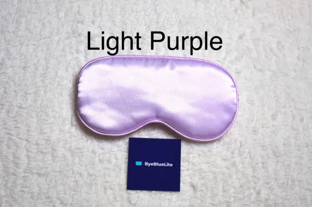 Máscara para dormir seda color púrpura claro de ByeBlueLite