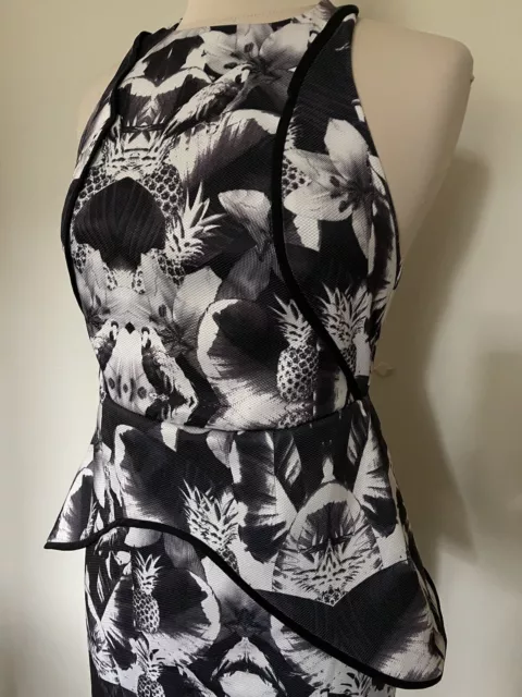 Finders Keepers ‘Next To Me’ Black And White Sleeveless Patterned Dress - 10