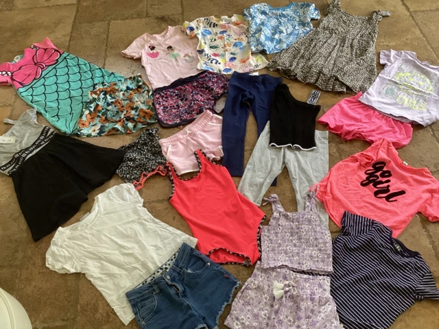 Pacchetto abbigliamento estivo pratico per ragazze 7-8 anni, 20 articoli