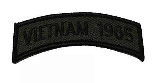 Vietnam 1965 Veteran Tab Od Olive Drab Top Rocker Patch South East Asia