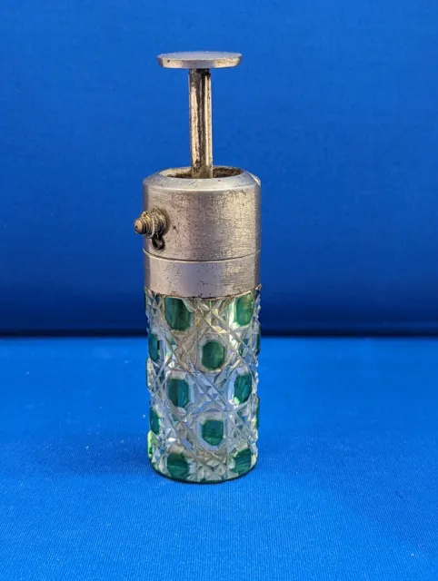 Antique French Cut Crystal Perfume Bottle Atomiser Scent Bottle Vintage