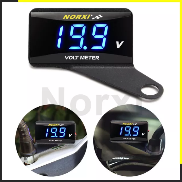 KOSO 12V Digital LED Display Panel Voltmeter Voltage Gauge For Motorcycle Moto