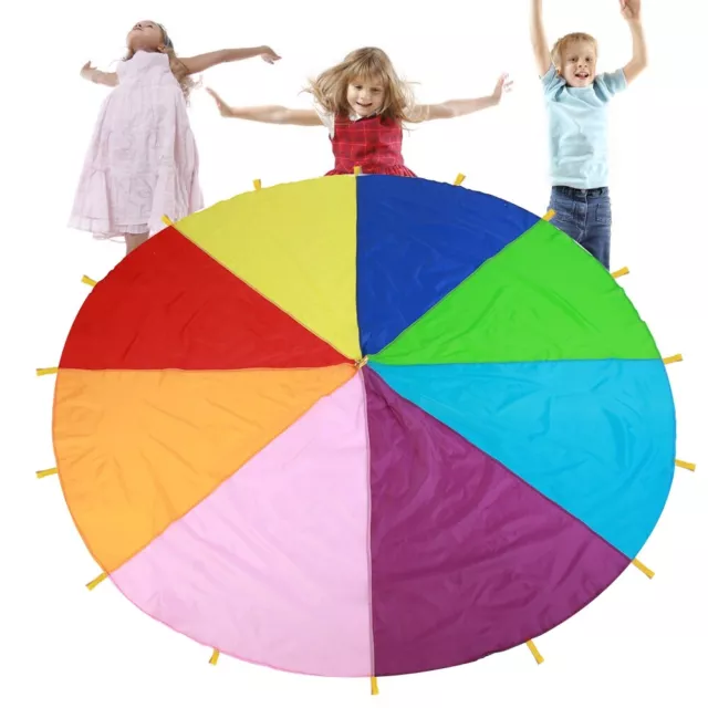 3.6m Kids Play Multi-Color Parachute Children Outdoor Game Exercise D GO