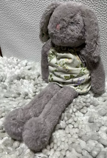 Next My Best Friend Bunny Rabbit Floral Dress & Ears Soft Plush Toy Cuddly Teddy