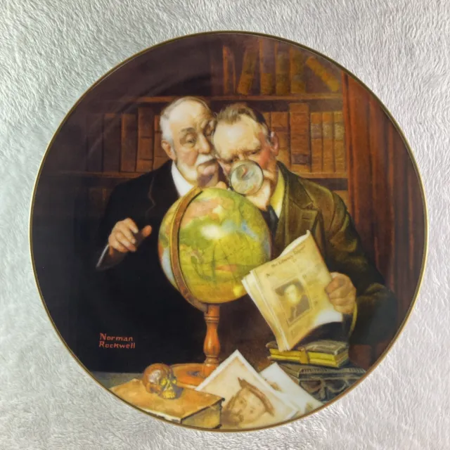 NEWFOUND WORLDS Plate Rockwell's Golden Moments Norman Rockwell #6 Globe Knowles