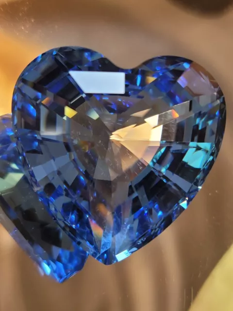 Swarovski Crystal Limited EDITION 1997 Blue Heart Figurine MINT NO BOX NO COA pz