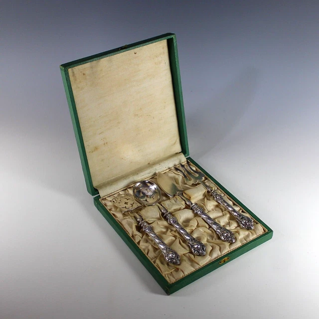 Antique French Sterling Silver Hors d’Oeuvres Set Boxed