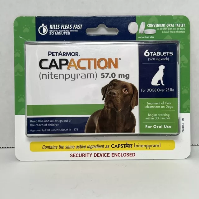 PetArmor CapAction Oral Flea Treatment for Dogs, Over 25 lb (6 Tab)free shipping