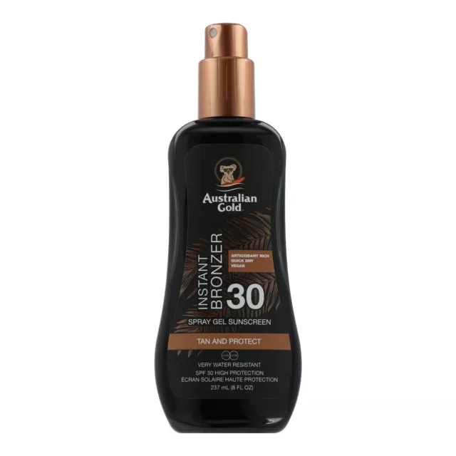 Australian Gold Instant Bronzer - Spray Gel Sunscreen SPF 30 237ml