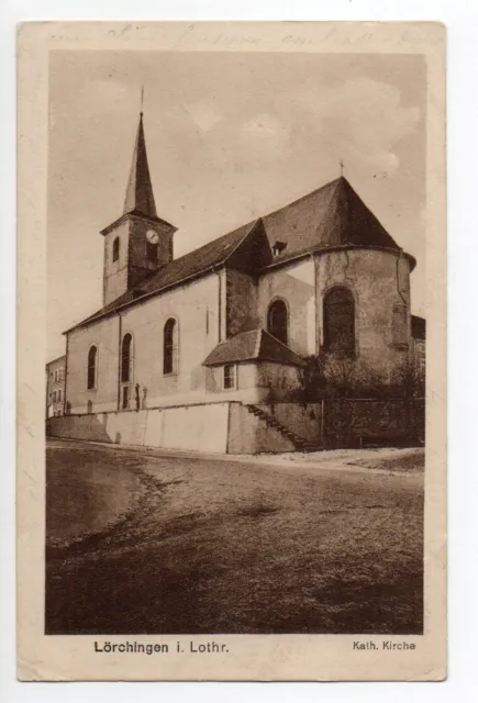LORQUIN Lorchingen Moselle CPA 57 l'église catholique