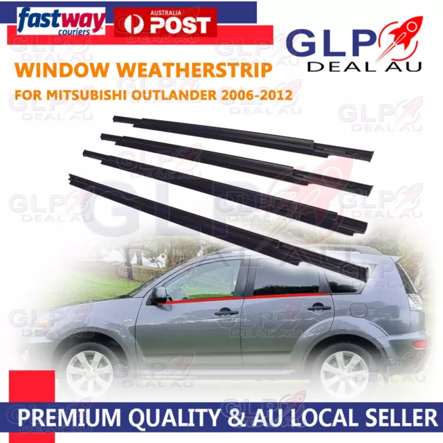 4X CAR OUTSIDE Window Weatherstrip Seal Belt Moulding For