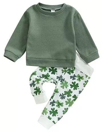 Infant Toddler Baby Boy Halloween Outfits Long 18-24 Months Clover Green