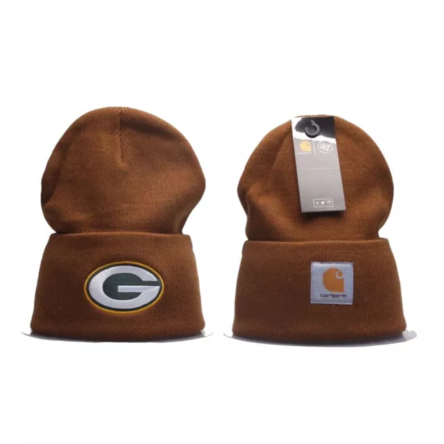 Green Bay Packers Carhartt x 47 Knit NFL BEANIE - Adult One Size - NWT