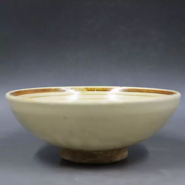 Chinese Song Cizhou Kiln Porcelain Painted Flowers Bird Design Bowl 6.10 inch