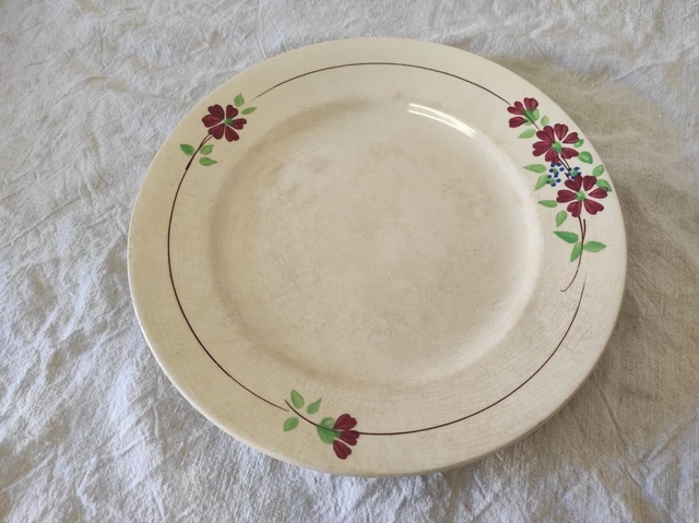 Ancien Plat De Service Ovale En Céramique Blanche – 34 X 23 Cm, Vintage
