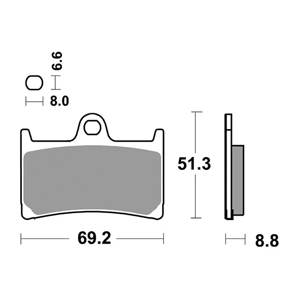 Plaquette de Frein SBS DS2 Yamaha MT09 Tracer (R29F RN438 RN571) 850 2015 2018