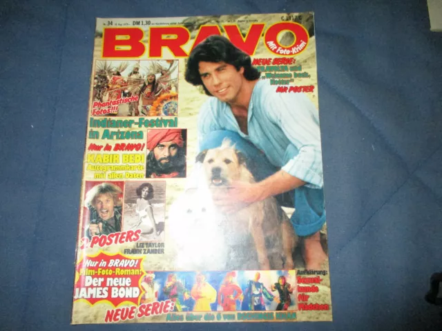 Bravo 16.8.1979 34/79 mit John Travolta Poster Heft komplett