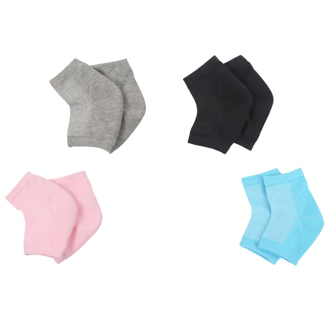 4 Pairs Chaussettes À Talons Coque De Protection Unisexes Anti-fissure