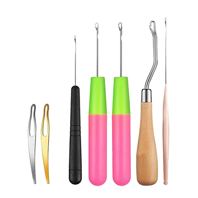 Accesorios para peinar el cabello con aguja entrelazada con rasta de bambú