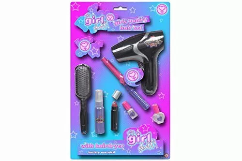 Its Girl Stuff! Girls 8pce Hair Set - Hairdryer, Curlers + Accessories (HL379)