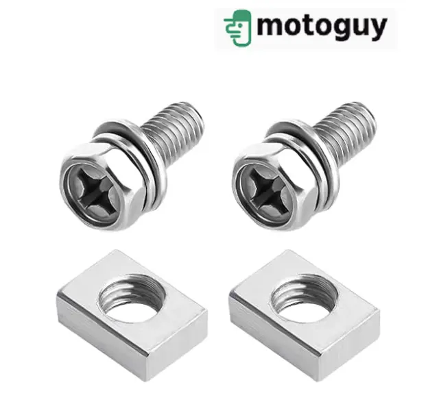 Pair M6 X 16mm  Motorcycle  Battery Terminal  Nuts  and  Bolts Stainless Steel