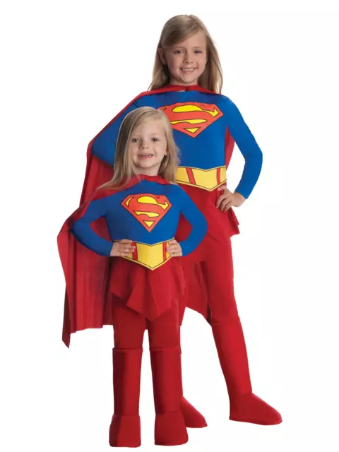 Costume Supergirl Enfants Filles Déguisement Superhéros Tenue Marvel