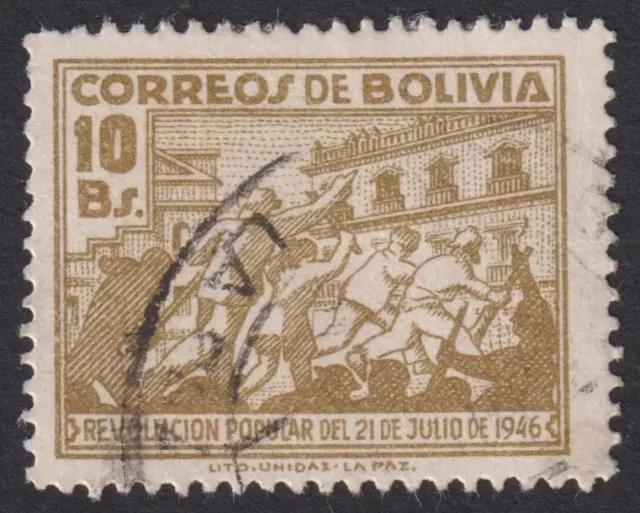 BOLIVIA  1947 Popular Revolution of 21 July 1946. 10bs  Good Used   (p445)