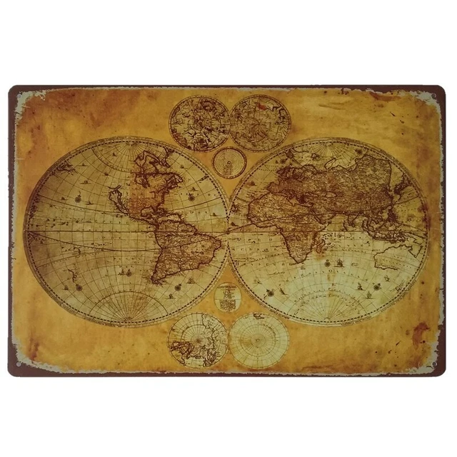 PLAQUE METAL plan carte ancienne 30 X 20 CM EUR 16,99 - FR