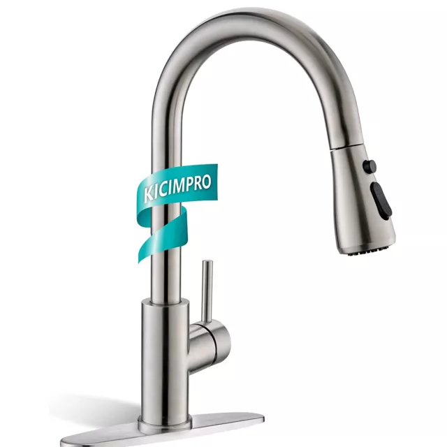 Grifo mezclador pulverizador de cocina comercial grifo níquel cepillado y cubierta