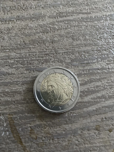 pièce de 2 euros 🇮🇹 Italie rare 2002 dante alighieri.