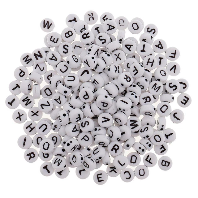 200 Pièces Perles Alphabet Perles Lettre DIY Pour Bijoux Accessoire