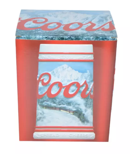 Coors Beer Stein Collectors Mug Bottoms Up 2015 Limited Edition Train Holiday