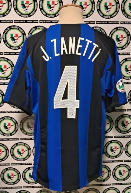 J.zanetti Inter 2004/2005 Shirt Maglia Calcio Football Soccer Trikot Maillot