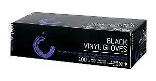 Colortrak 100pk BLACK VINYL GLOVES X-Large