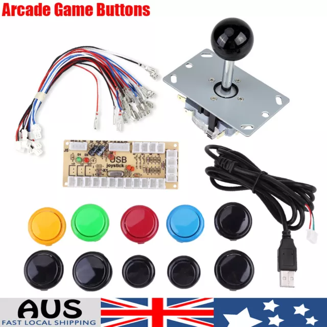 Arcade Game DIY Kits Parts  Delay Buttons+Joystick+USB Encoder for MAME PC