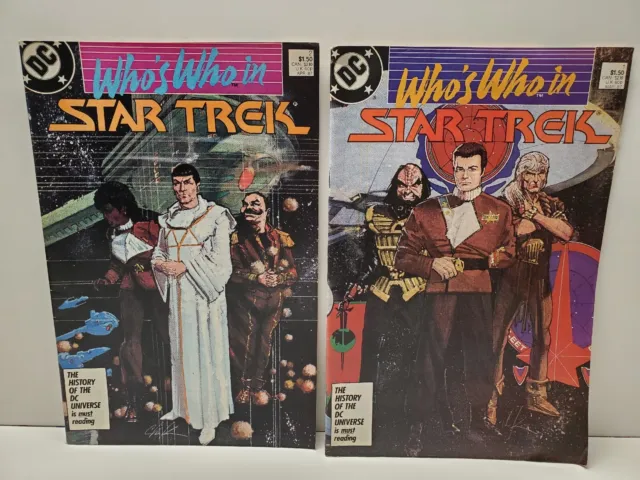 DC Comics 1987 Who's Who In Star Trek #1-2 Howard Chaykin Covers