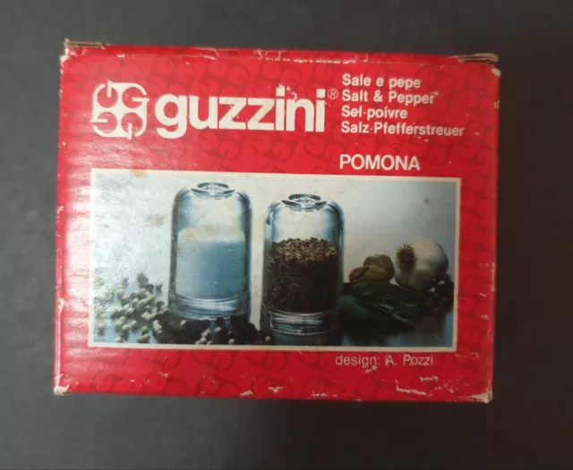 🧂Guzzini mid century modern salt and pepper shakers -  Pomona - NOS