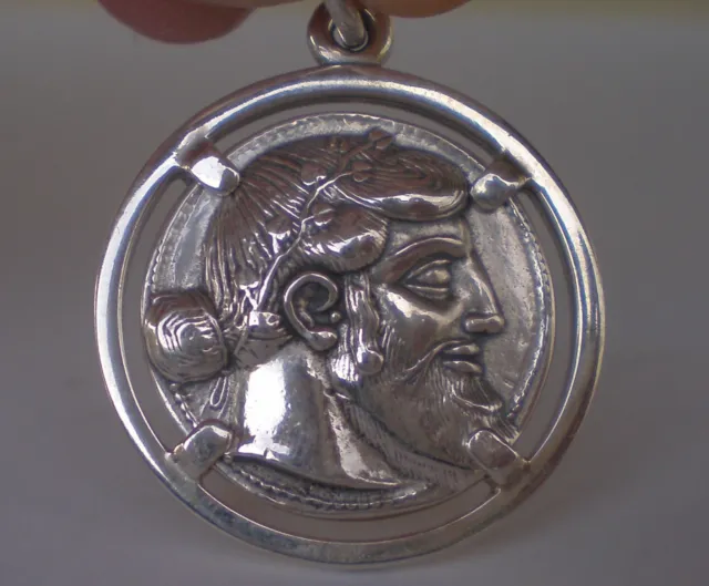 Dionysos Bacchus Satyr Sterlingsilber Anhänger - Phallus - Dionysos Gott des Weines
