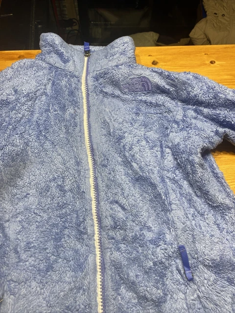 The North Face L Girls Fleece Fluffy Jacket Teddy blue Furry Age 14 16