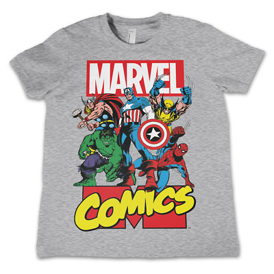 T-shirt Marvel Comics Heroes Kids supereroi maglia Bambino by Hybris