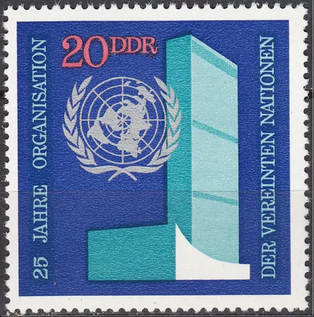 Germany DDR 1970 UN UNO 25th Anniversary Headquarters Buildings 1v MNH