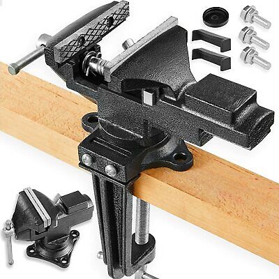 Dual Purpose Combined Universal Home Vise 3.3" 360 Swivel Base Bench Vise