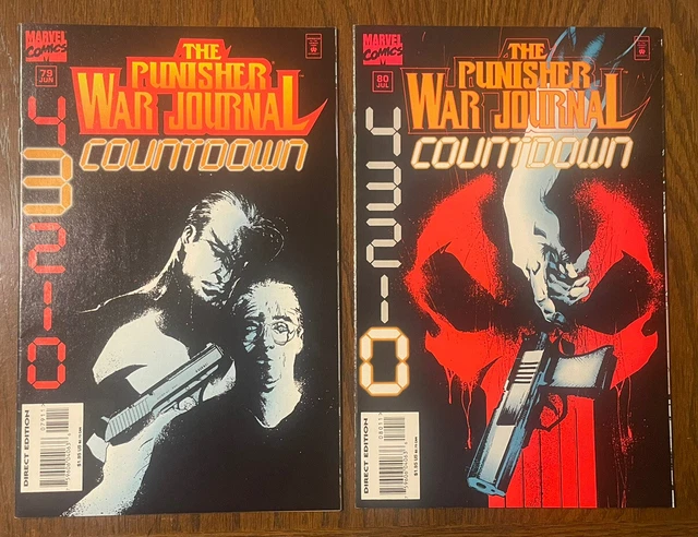 The Punisher War Journal #79 & 80 LOT LOW PRINT (1995, Marvel) Pics High Grade