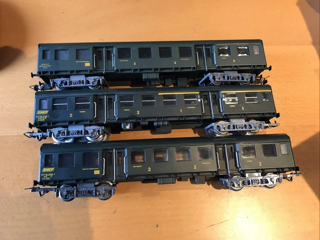 Antiguo Juguete Jouef Ho Tren Elecrtique Lote De 2 Wagon Cisterna Azur SNCF