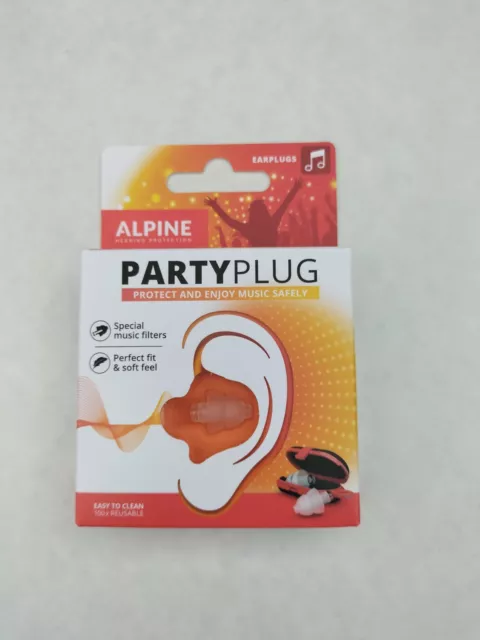 Alpine PartyPlug Ear Plugs - Safely Enjoy Parties, Music Regular, Transparent