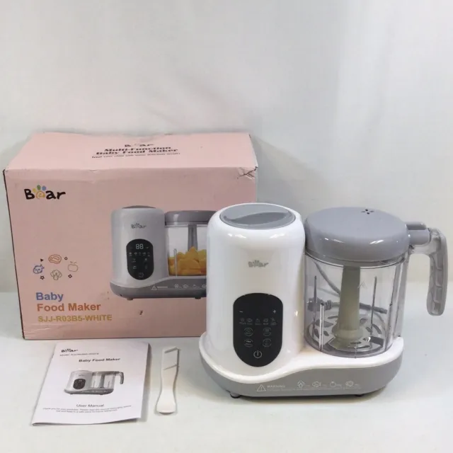 Bear SJJ-R03B5 White Smart Touch LED Grey Multi Function Baby Food Maker Used