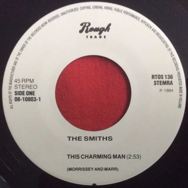 THE SMITHS -This Charming Man- Rare Dutch 1 sided White label Promo (Record)