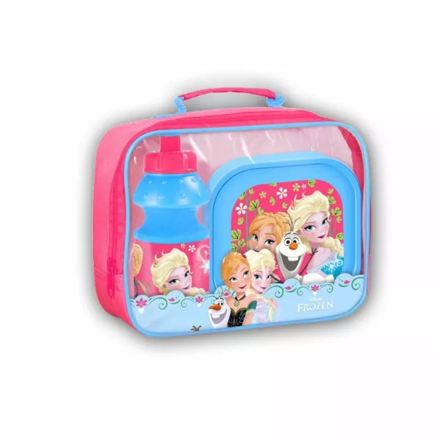 Set Pranzo DISNEY FROZEN BORSA TERMICA con BORRACCIA e con CIOTOLA