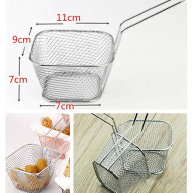 Set of 4 Kitchen Mini Chip Baskets Mini Fryer Serving Food Presentation Basket